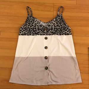 Cheetah print Multi-Colored Tank Top